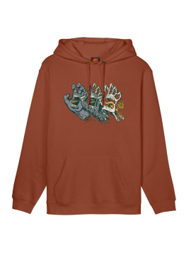 SWEATS hood Santa Cruz Evolved Hand front baked clay