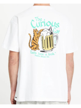 Tshirts Volcom Curious cat white