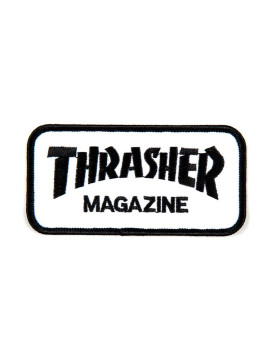 PATCHS Thrasher logo black white 10 x 5 cm