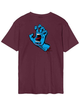 TSHIRTS Santa Cruz Screaming hand chest dark cherry 