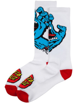 DIVERS Chaussettes Santa Cruz Screaming hand white