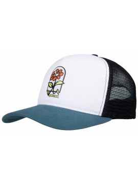 CASQUETTES Santa Cruz snap trucker Flower Guy white teal