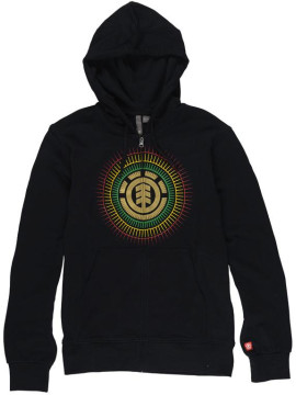 SWEATS hoodzip Element brighter black rasta