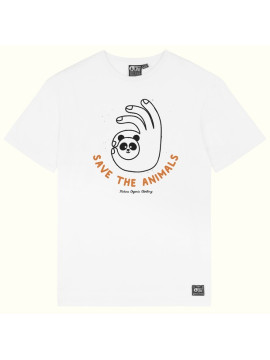 TSHIRTS Picture Panda hand white