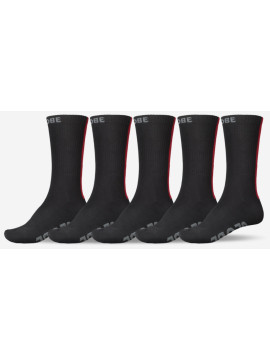 DIVERS Chaussettes Globe Stripe Hi black red (pack de 5)