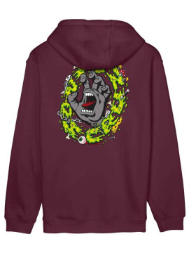 SWEATS hood Santa Cruz Slime Scream dark cherry