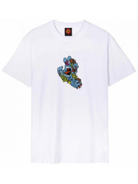 TSHIRTS Santa Cruz Roskopp Screaming Five white