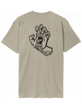 TSHIRTS Santa Cruz Stamped Screaming Hand stone grey