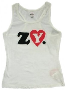 TSHIRTS women sans manches Zoo York i heart white
