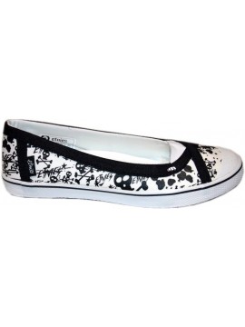 SHOES women  ETNIES Myra W white black print