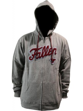 SWEATS  hoodzip Fallen fury varsity gunmetal heather