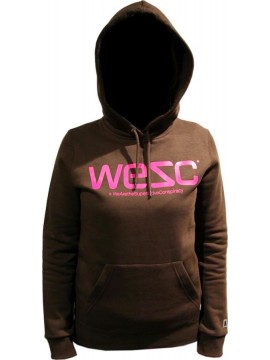 Sweats hood women Wesc script choco pink