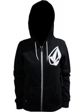 Sweats hoodzip women Volcom x ray black