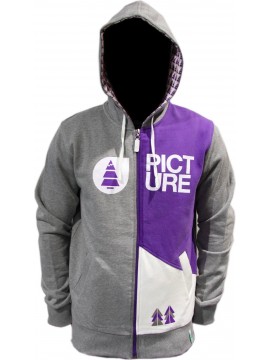 Sweats hoodzip Picture basement grey purple white