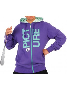 Sweats hood zip Picture anex purple