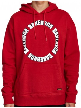 SWEATS hood RVCA x Baker bright red